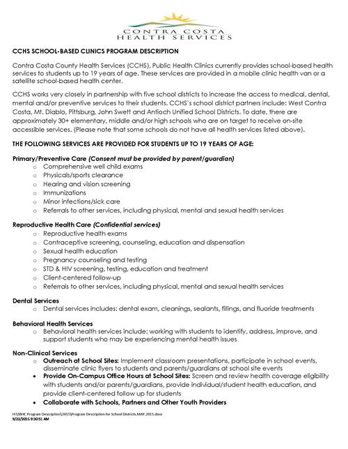 program description 1 